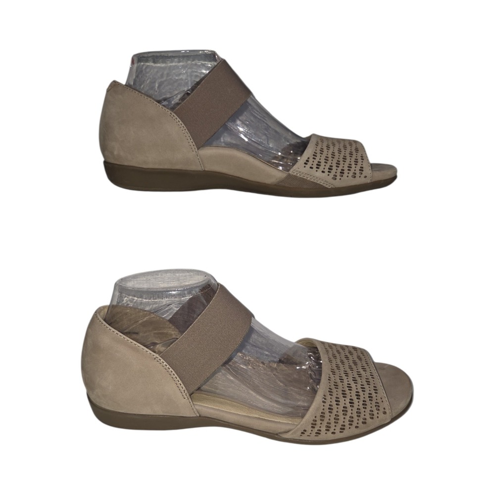 Earth Alder Amora Coco Leather Elastic Strap Flat Sandals Womens‎ 9M